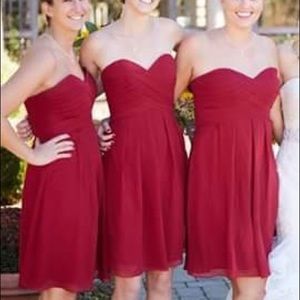 Cranberry chiffon dress